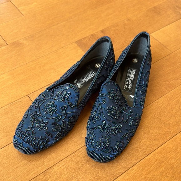 NWOT Beverly Feldman Frankie and Baby Beaded Loafers in 10 - Picture 1 of 4
